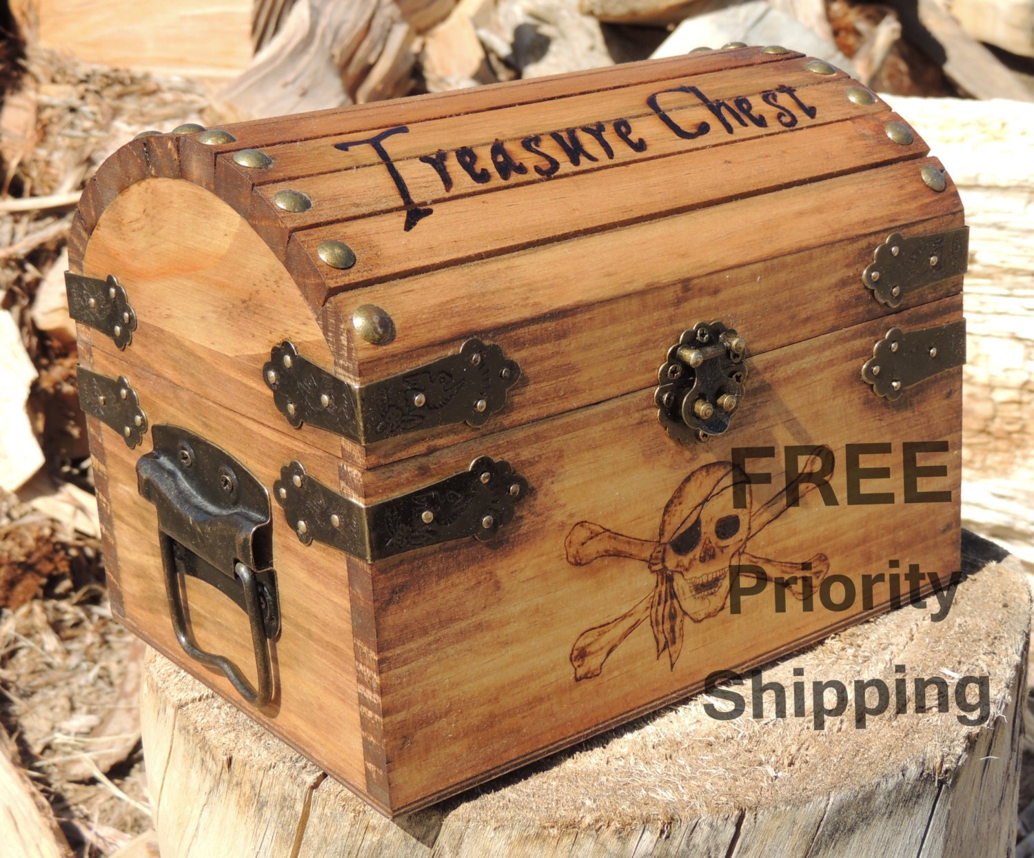 Custom Pyrography Treasure Chest Small Medium or by 